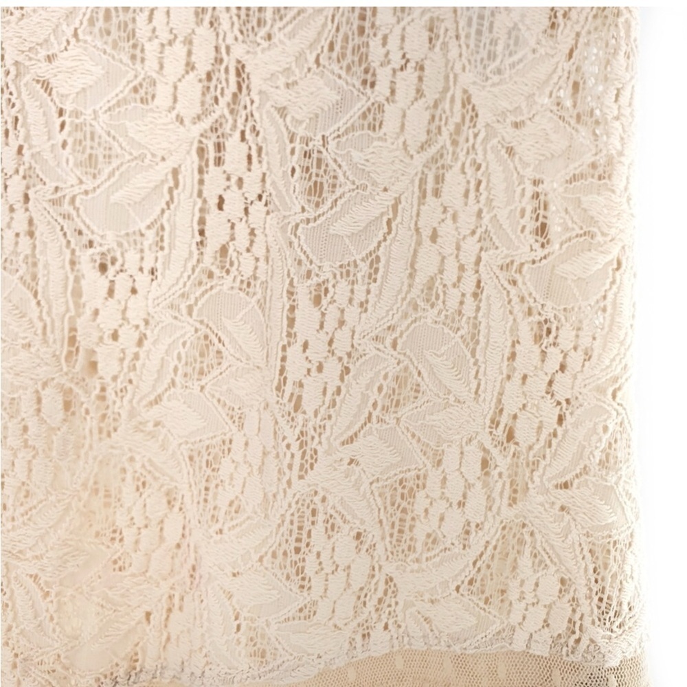 Free People Maisie Lace Tunic Top Cream Boho Festival Sheer Layering Size S - Picture 5 of 11